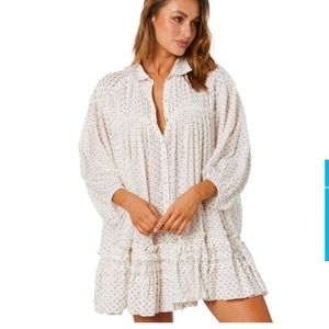 Free People full swing dress in white
